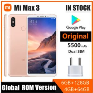 Cellphone Xiaomi Mi Max 3 Smartphone, Unlocked Android Smart Phone 6.9 inch 4G RAM 64GB ROM Fingerprint Qualcomm Snapdragon 652